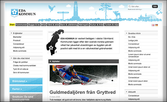 Eda kommun webbplats