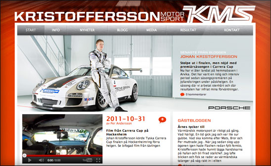 Kristoffersson Motorsport hemsida